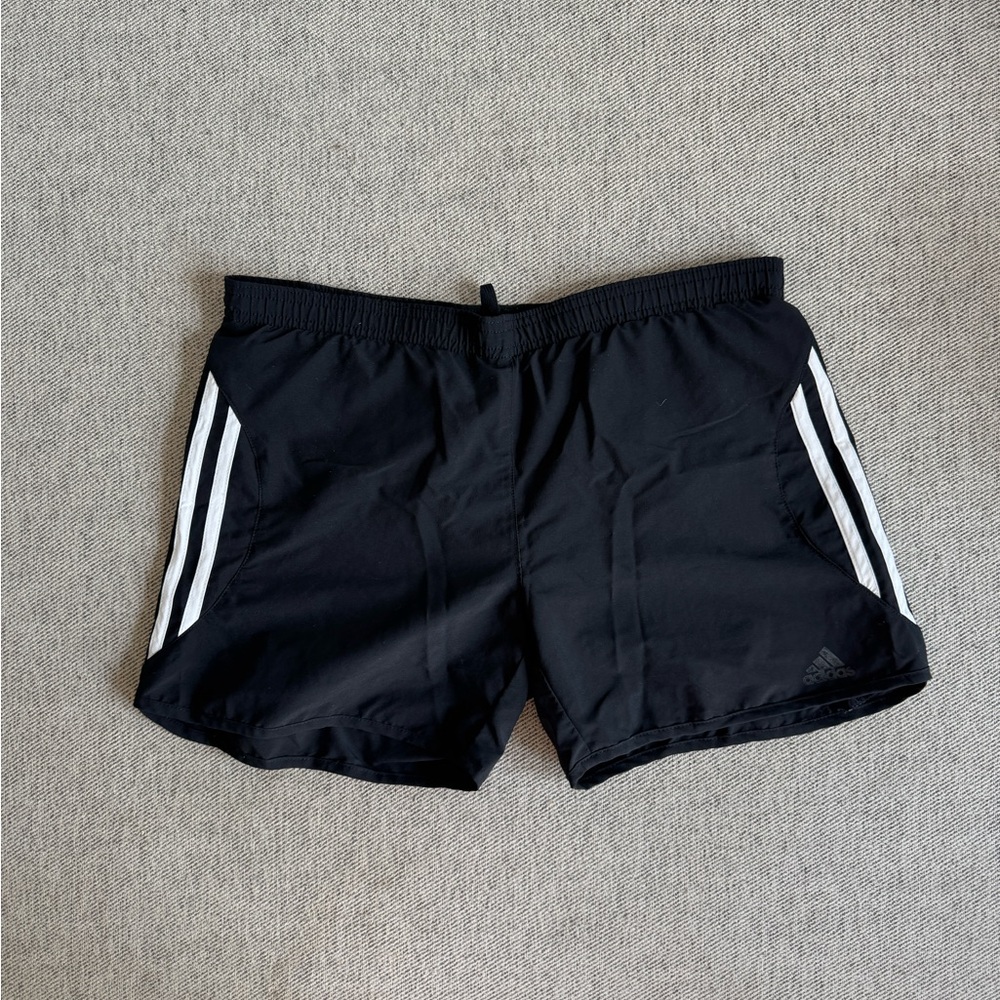 Adidas black running shorts